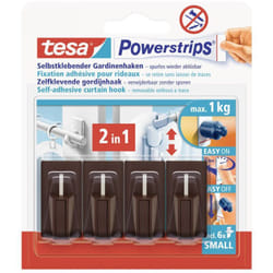 Powerstrips® Ganci per garda Vario Marrone Contenuto: 4 pz. - Tesa