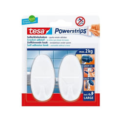 Gancio autoadesivo Tesa ovale bianco powerstrips
