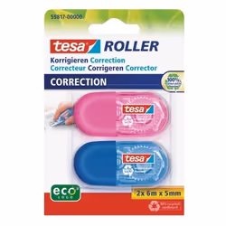 TESA 59817-00000, Blu, Rosa, 6 m, 5 mm, 100%, Blister, 2 pz