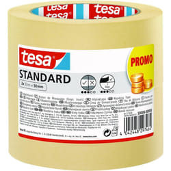 Tesa - Nastro per Mascheratura Standard - Nastro in Carta per Mascheratura, Rimozione senza Residui per 2 Giorni, senza Solventi, 2X 50 m x 50 mm