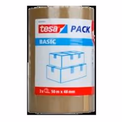 TESA Torre di nastri da imballo, 3 pezzi marrone in PP 50:48, Polipropilene (PP), 50 m, 48 mm, 3 pz