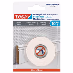 TESA 77742-00000, Nastro di montaggio, Bianco, 1,5 m, Interno e esterno, Polietilene, 1000 Kg/cm