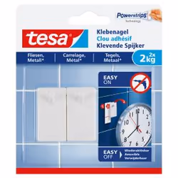 TESA 77762-00000, Bianco, Rettangolo, Permanente, 2 kg