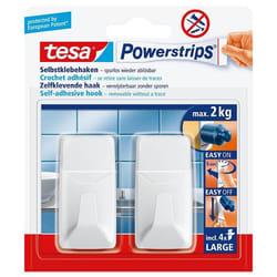 TESA Powerstrips Interno Gancio per asciugamano Bianco