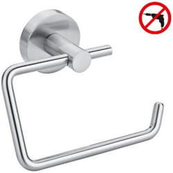 Tesa - Moon Portarotolo senza coperchio in acciaio inox opaco, facile da montare senza forare (40301-00000-00)