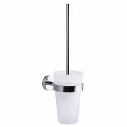 TESA Smooz, Scopino da bagno e supporto, Argento, Bianco, Metallo, Nylon, Classico, Anello di sospensione