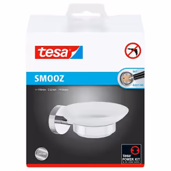 TESA Smooz piatto per saponetta Argento, Bianco