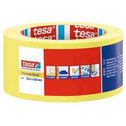 Tesa - Nastro giallo 50m x 50mm per mascheratura di precisione su tutte le superfici 04334-00004-00