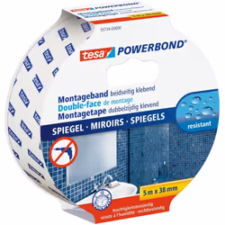 tesa Powerbond SPECCHI Qualunque sia il peso dello specchio e le difficoltà di installazione, in bagno non può mai mancare. È ...
