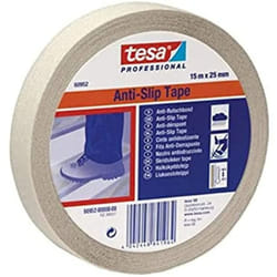 tesa Nastro Antiscivolo Trasparente, Nastro adesivo antiscivolo per l'uso interno ed esterno, Per scale, rampe, pavimenti lisci o bagnati e barche,