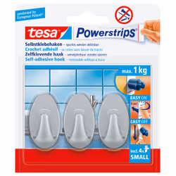 TESA 57519-00000 gancio di stoccaggio domestico Gancio universale Cromo 3 pz