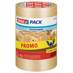 Tesa - 57008-00000-01 Nastro da Imballo, 3 Pezzi, Trasparente