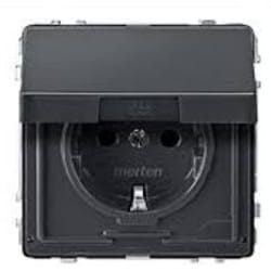 Merten MEG2310-7214 presa energia Tipo F Antracite