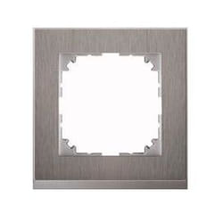 Merten MEG4010-3646 Placca copripresa e copri interruttori Alluminio, Acciaio inox