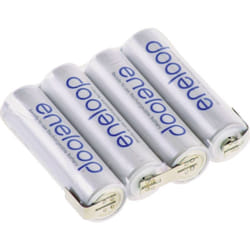 Panasonic - Pacco batteria 4x Stilo (aa) eneloop Reihe F1x4 linguette a saldare a z NiMH 4.8 v 1900 mAh