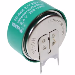 Dettagli tecnici Capacità (mAh, Ah) 250 mAh Collegamento (batterie) Linguette a saldare Dimensione, Ø 25 mm Dimensione/format ...