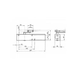 Geze - TS4000 chiudiporta - Forza regolabile da 1 a 6 - senza braccio - Argento - 102789
