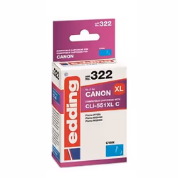 Edding EDD-322, Resa elevata (XL), Ciano, 13 ml, 1 pz, Confezione singola