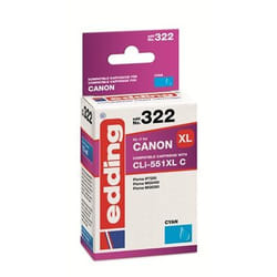 Edding EDD-322 cartuccia d'inchiostro 1 pz Compatibile Resa elevata (XL) Ciano