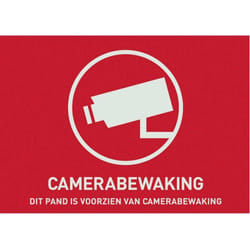 Abus - Segnale di avvertimento Videosorveglianza Lingue Olandese (l x a) 74 mm x 53 mm AU1305