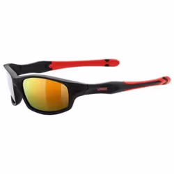 Uvex Sportstyle 507, Bambino, Unisex, Rettangolare, Montatura piena, Nero, Rosso, Nero, Rosso