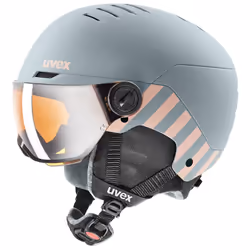 Uvex Rocket Jr. Visor, Casco demi jet, Costruzione a calotta rigida, Sistema di fissaggio IAS, Visiera del casco, Opaco