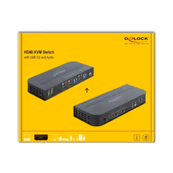 DeLOCK Switch KVM HDMI 4K 60 Hz con USB 3.0 e Audio - Vista aggiuntiva 4