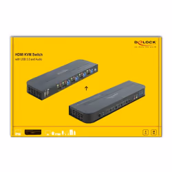 DeLOCK Switch KVM HDMI 4K 60 Hz con USB 3.0 e Audio - Vista aggiuntiva 4