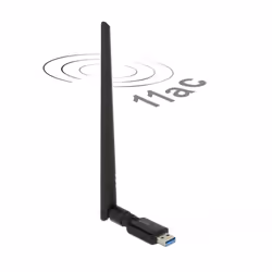 DeLOCK 12535, Wireless, USB, RF Wireless, Wi-Fi 5 (802.11ac), Nero