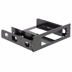 DeLOCK 18267, Universale, Staffa di montaggio HDD, Alluminio, Nero, 3.5"