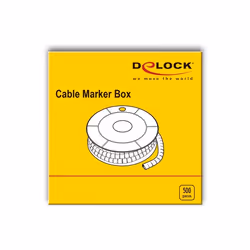 DeLOCK Scatola segnacavi, n. 2, giallo, 500 pezzi