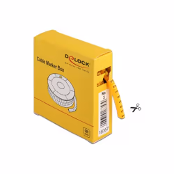 DeLOCK Scatola segnacavi, n. 3, giallo, 500 pezzi