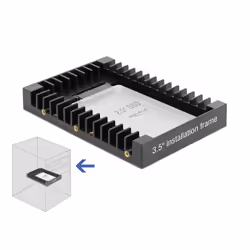 DeLOCK Telaio d'installazione da 3.5″ per 2.5″ SATA Drive nero - Vista aggiuntiva 4