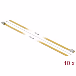 DeLOCK 18786 fascetta Acciaio Giallo 10 pz