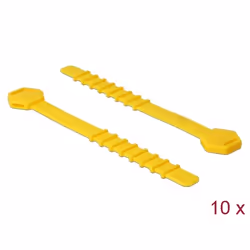 DeLOCK 18830 fascetta Releasable cable tie Silicone Giallo 10 pz