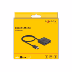 DeLOCK DisplayPort Switch 2 a 1 bidirezionale da 8K - Vista aggiuntiva 2