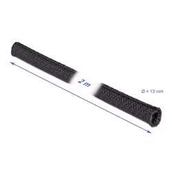 DeLOCK Manicotto intrecciato autochiudente 2 m x 13 mm nero