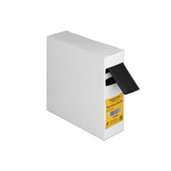 DeLOCK Scatola di per tubi termorestringenti con adesivo interno, rapporto di restringimento 3:1, 5 mm x 25,4 m nera