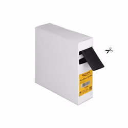 DeLOCK Scatola di per tubi termorestringenti con adesivo interno, rapporto di restringimento 3:1, 5 mm x 25,4 m nera