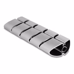 DeLOCK Elemento di montaggio per canalina 75 x 45 mm 5 pezzi argento, Scrivania, Plastica, Argento