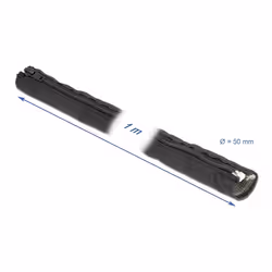 DeLOCK Manicotto intrecciato con schermatura EMI e cerniera resistente al calore 1 m x 50 mm nero