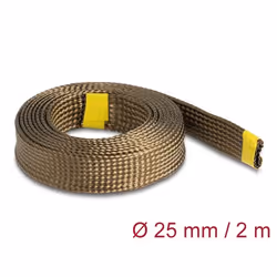 DeLOCK Manicotto intrecciato in fibre di basalto 2 m x 25 mm marrone, Marrone, Fibra di basalto, 1 pz, Cina, 2,5 cm