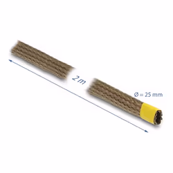 DeLOCK Manicotto intrecciato in fibre di basalto 2 m x 25 mm marrone
