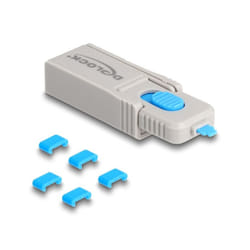 DeLOCK Set di bloccaggio porte USB Type-C per porte USB Type-C femmina 5 pezzi + strumento di blocco