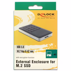 DeLOCK 42594 contenitore di unità di archiviazione Box esterno SSD Nero, Argento M.2 - Vista aggiuntiva 5
