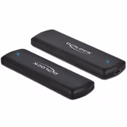DeLOCK 42615, Box esterno SSD, M.2, M.2, 10 Gbit/s, Collegamento del dispositivo USB, Nero