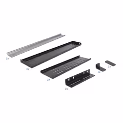 DeLOCK Supporto per guida DIN da 19″ 4U, nero - Vista aggiuntiva 2