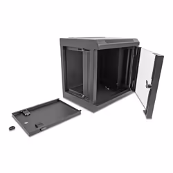 DeLOCK Armadio di rete da 10″ con anta in vetro 6U nero - Vista aggiuntiva 4