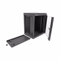DeLOCK Armadio di rete da 10″ con anta in vetro 8U nero - Vista aggiuntiva 4