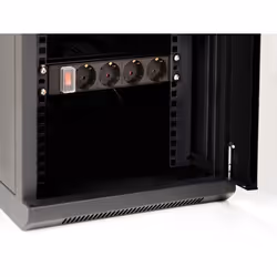 DeLOCK Armadio di rete da 10″ con anta in vetro 8U nero - Vista aggiuntiva 5